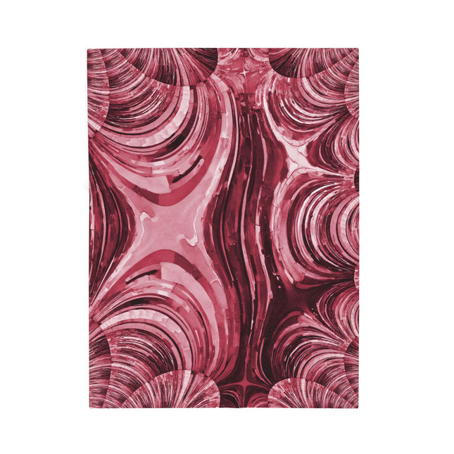 Uzi Spiral Ruby Velveteen Plush Blanket, 30" x 40"