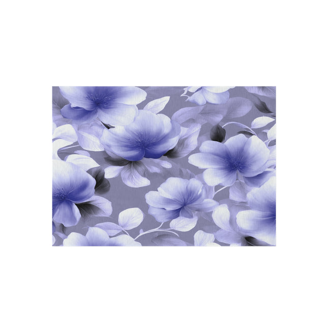 Indigo Blossom Floral Bunch Outdoor Rug, 60" x 84"