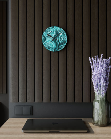 Uzi Spiral Tif Acrylic Round Wall Clock, 8" x 8"