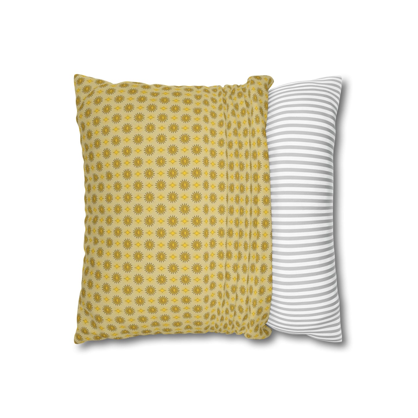 Lemongrass Star-crossed Bodies Spun Polyester Square Pillowcase, 14" x 14"