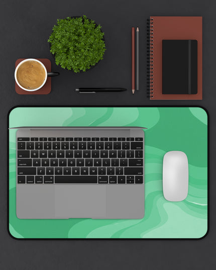 Mint Green Wavey 12" x 18" Desk Mat
