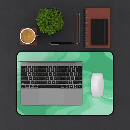 Mint Green Wavey 12" x 18" Desk Mat