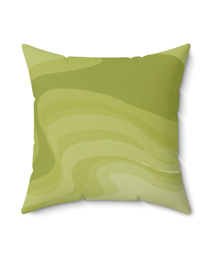 Lemon Wavey 18" x 18" Faux Suede Square Pillow