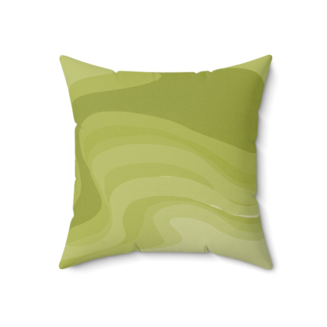 Lemon Wavey 18" x 18" Faux Suede Square Pillow