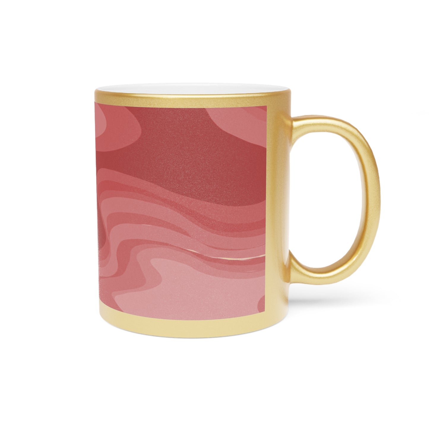 Power Red Wavey 11 oz Metallic Mug (Silver\Gold)