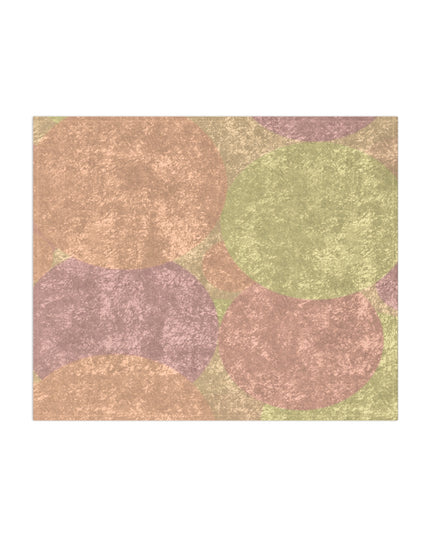 Pastel Hot Peach Patches 50" x 60" Crushed Velvet Blanket