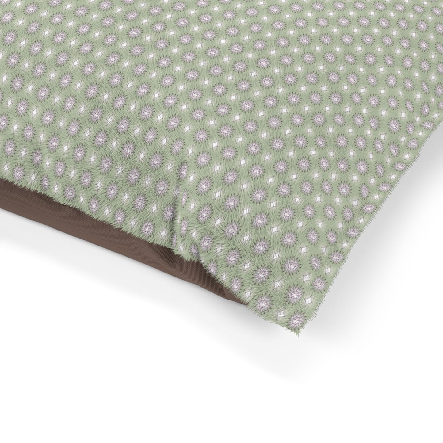 Olive Star-crossed Bodies Pet Bed, 28" × 18"