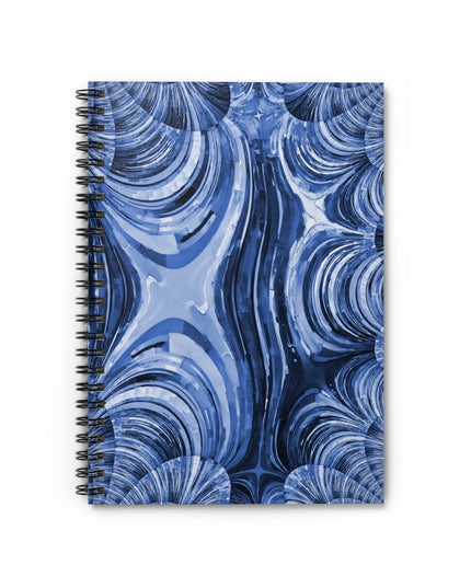 Uzi Spiral Deep Blue Spiral Notebook - Ruled Line, 6" x 8", 118 pages
