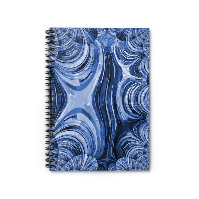 Uzi Spiral Deep Blue Spiral Notebook - Ruled Line, 6" x 8", 118 pages