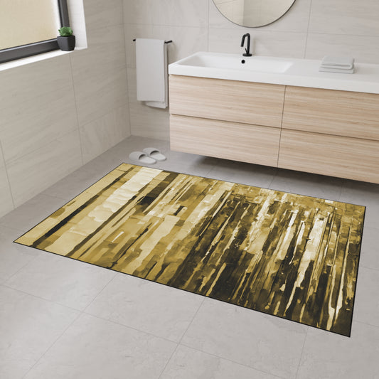 Striped Light Brown 48" x 72" Heavy Duty Floor Mat