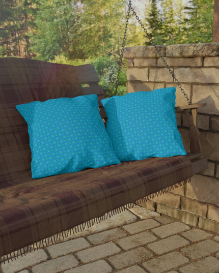 Light Blue Star-crossed Bodies 18" x 18" Outdoor Pillows