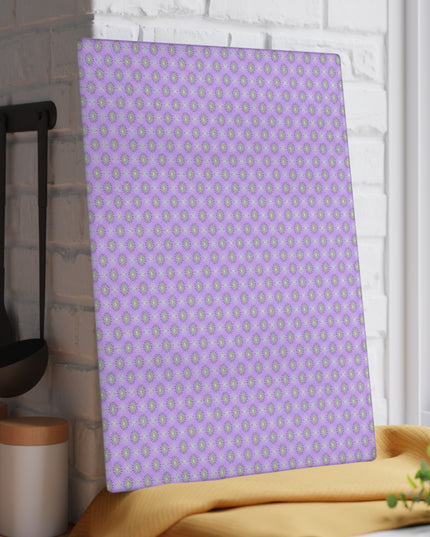 Lavender Star-crossed Bodies Glass Cutting Board, 11" x 15"