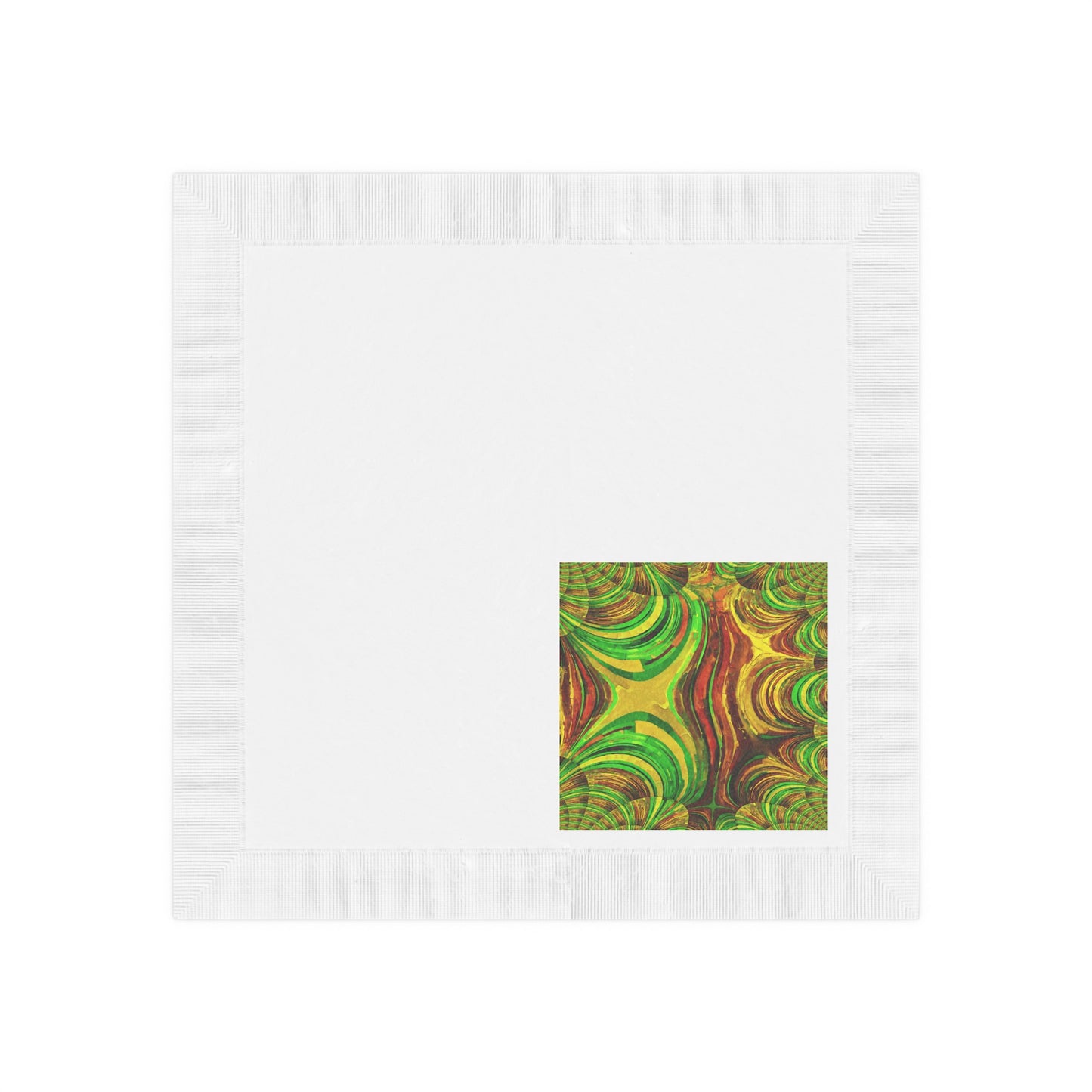 Uzi Spiral Beta White Coined Napkins, 6.5" x 6.5"