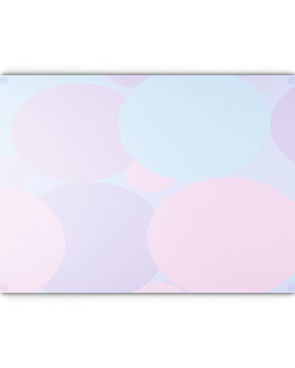 Pastel Purple and Mauve Patches 11" x 15" Glass Cutting Board