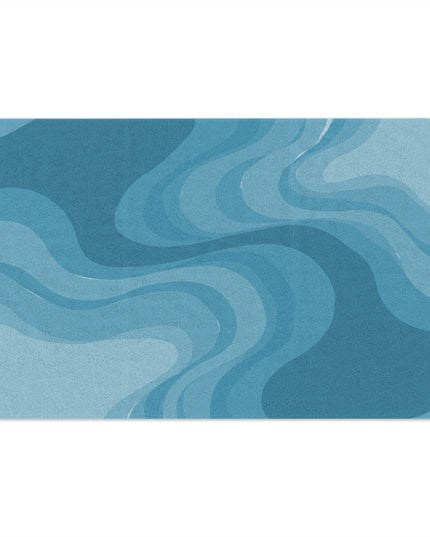 Sky Blue Wavey Rally Towel, 11" x 18"