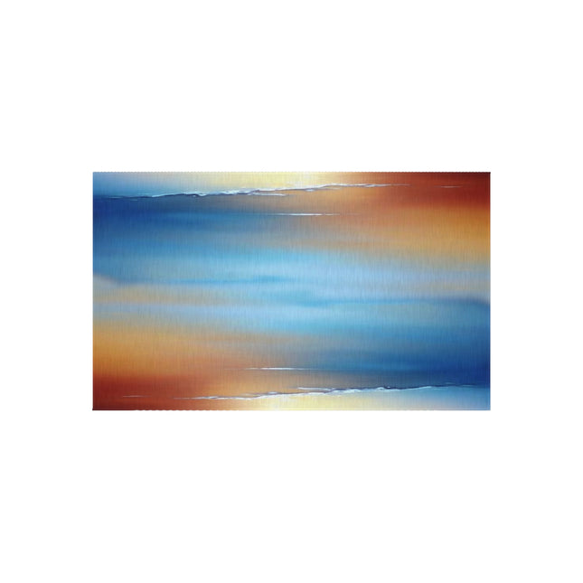 Blue Sea Red Orange Fog Outdoor Rug, 36" x 60"