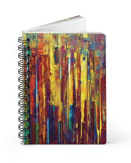 Striped Alpha Spiral Bound Journal, 5" x 7" 150 pages