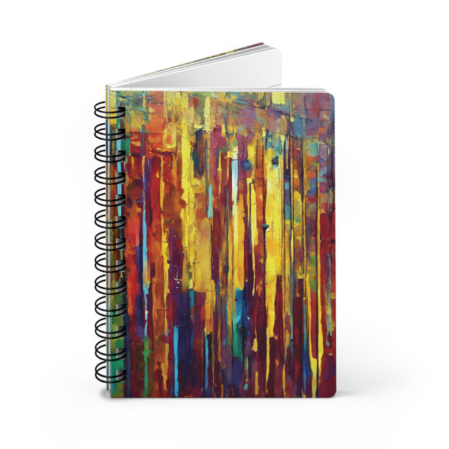 Striped Alpha Spiral Bound Journal, 5" x 7" 150 pages