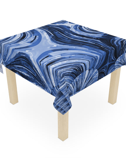 Uzi Spiral Deep Blue Tablecloth, 55" x 55"