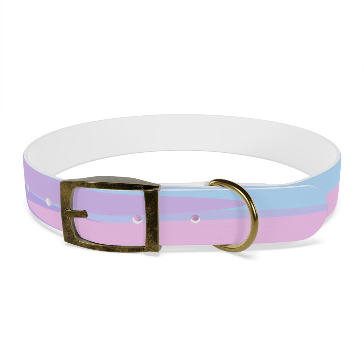 Pastel Purple and Mauve Patches Large Dog Collar