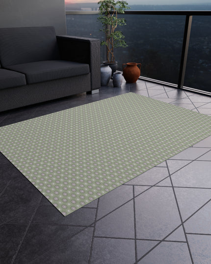 Olive Star-crossed Bodies Outdoor Rug, 60" x 84"