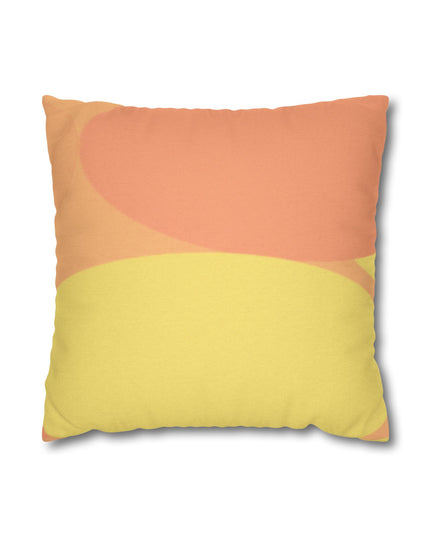 Pastel Bright Oranges Patches Spun Polyester Square Pillowcase, 14" x 14"