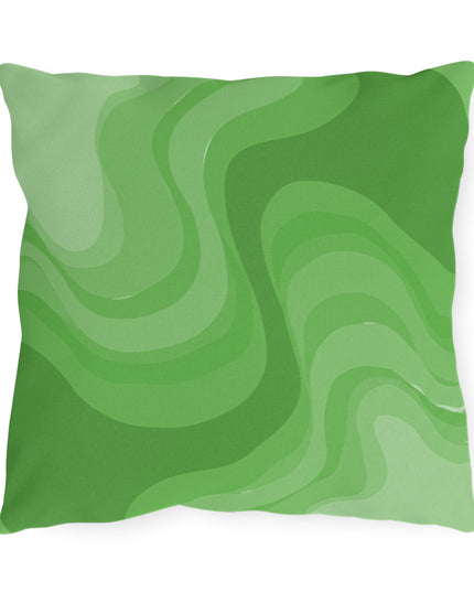 Greenie Meanie Wavey 16" x 16" Outdoor Pillow