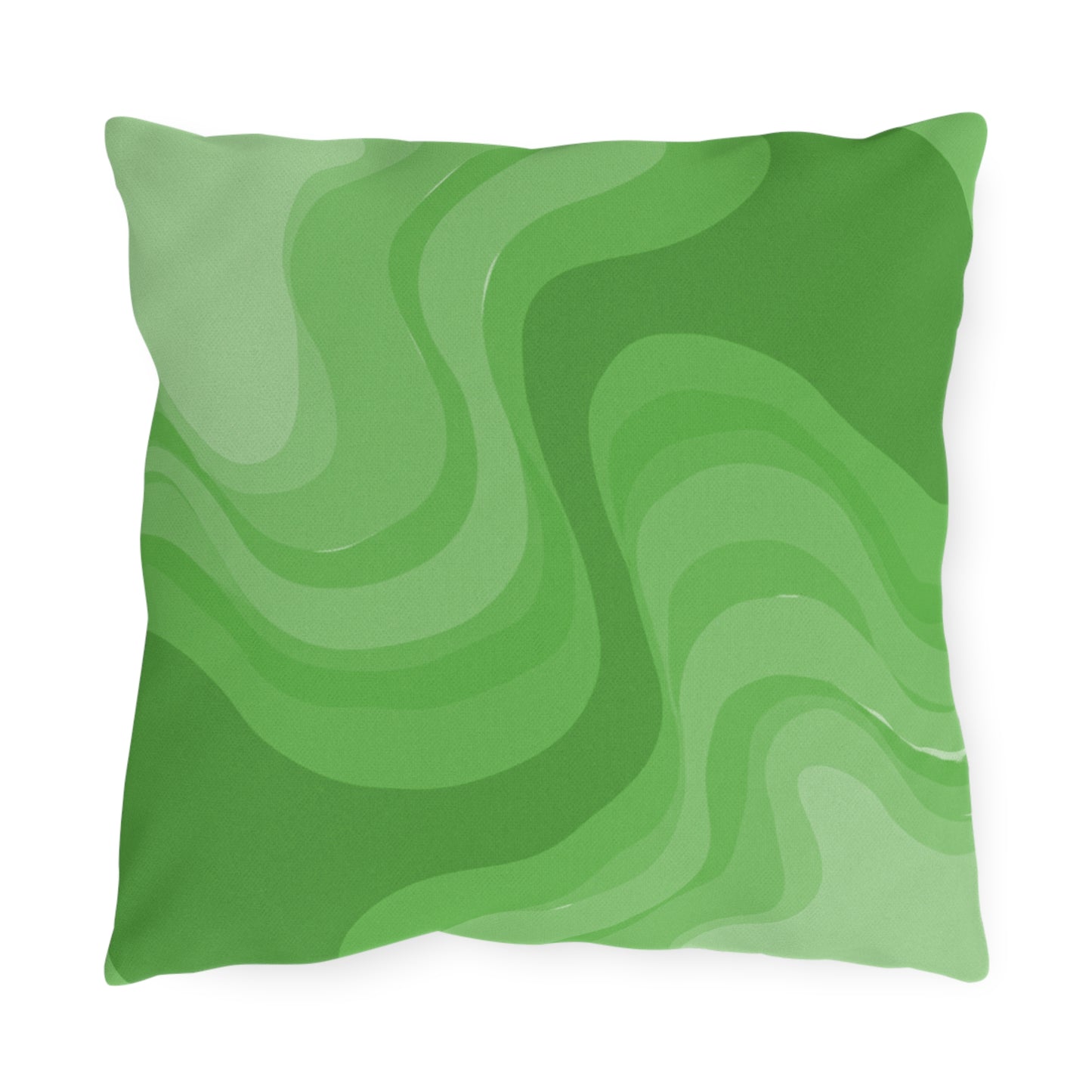 Greenie Meanie Wavey 16" x 16" Outdoor Pillow