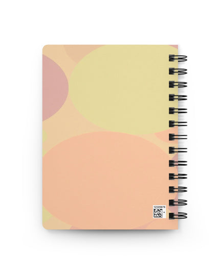 Pastel Hot Peach Patches Spiral Bound Journal, 5" x 7" 150 pages