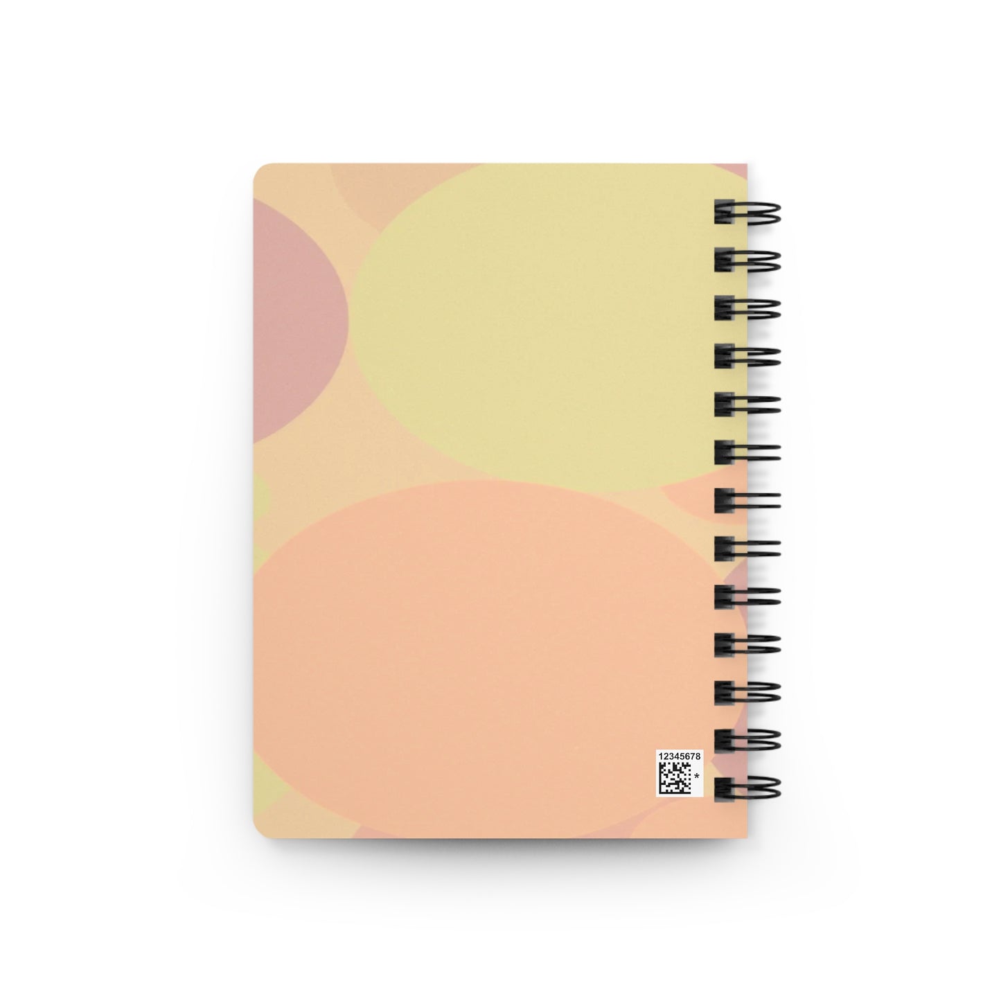 Pastel Hot Peach Patches Spiral Bound Journal, 5" x 7" 150 pages