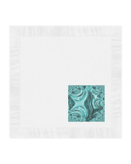 Uzi Spiral Tif Pastel White Coined Napkins, 4.8" x 4.8"