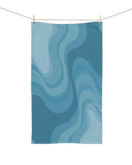 Sky Blue Wavey Hand Towel, 16" x 28"