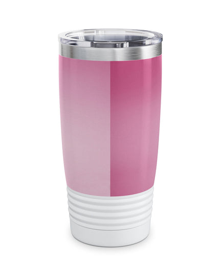 Pink Blush Fade Ringneck Tumbler, 20oz in white