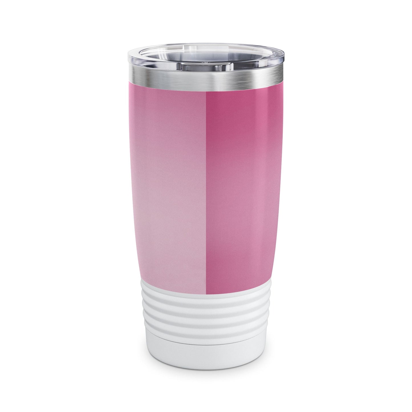 Pink Blush Fade Ringneck Tumbler, 20oz in white, steel and black