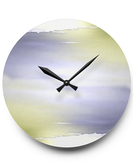 Lavender Sea Golden Fog Acrylic Wall Clock, Round or Square, 10.75" x 10.75"