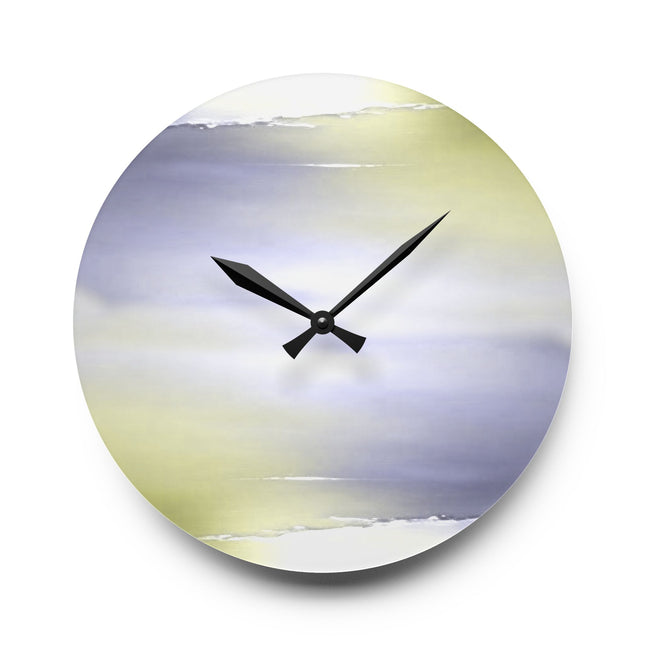 Lavender Sea Golden Fog Acrylic Wall Clock, Round or Square, 10.75" x 10.75"