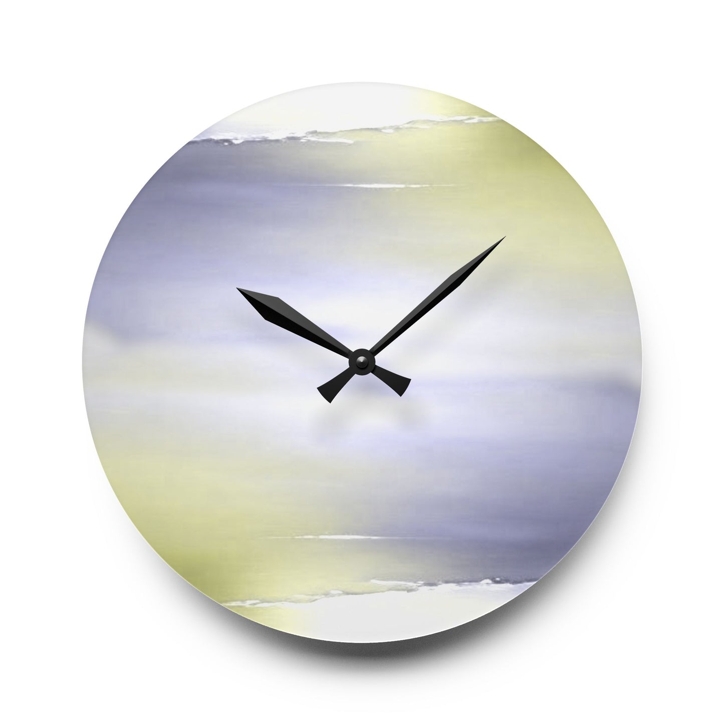 Lavender Sea Golden Fog Acrylic Wall Clock, Round or Square, 10.75" x 10.75"