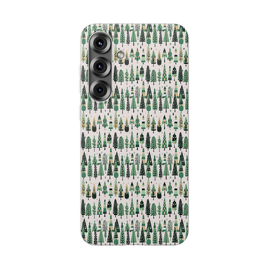 Mini Vintage Green Trees Samsung Galaxy S25 Plus Flexi Case