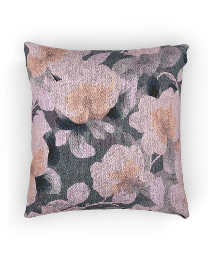 Peach Florals Woven Pillow, 17" x 18"