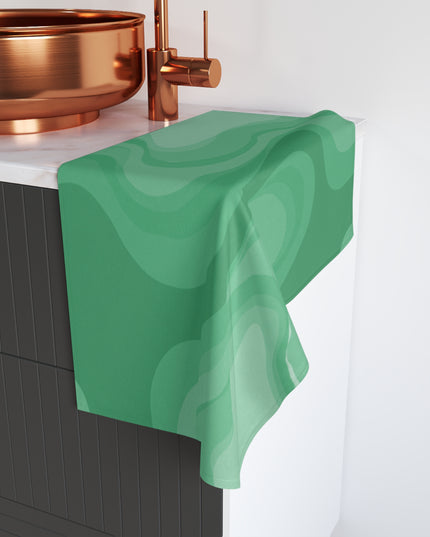 Mint Green Wavey Hand Towel, 16" x 28"