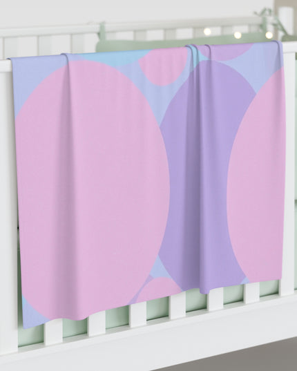 Pastel Purple and Mauve Patches Baby Swaddle 30″×40″ Blanket