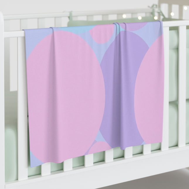 Pastel Purple and Mauve Patches Baby Swaddle 30″×40″ Blanket