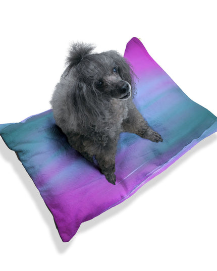 Dark Blue Green Sea Purple Fog 28" × 18" Pet Bed