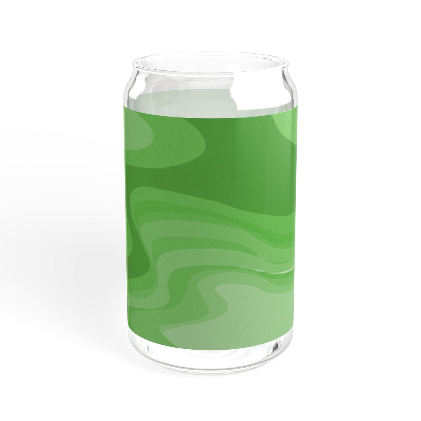 Greenie Meanie Wavey Sipper Glass, 16oz