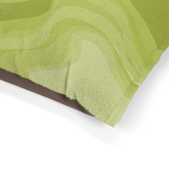 Lemon Wavey 28" × 18" Pet Bed