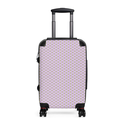 Magenta Star-crossed Bodies Small Suitcase with built in lock, 4 double-wheels, telescopic handle, and ABS back hard-shell