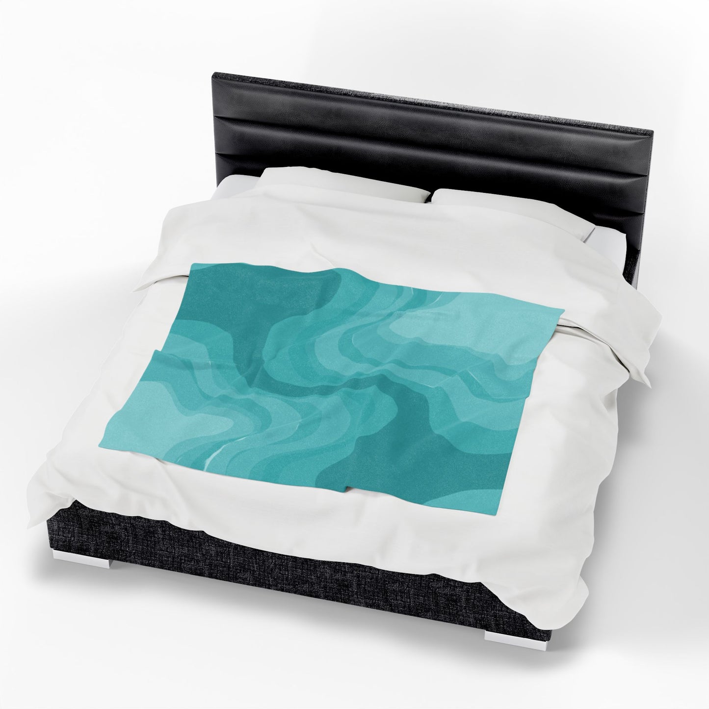Tif Green Wavey Velveteen Plush Blanket, 50" x 60"