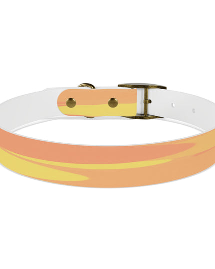 Pastel Bright Oranges Patches Large Dog Collar