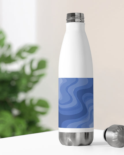 Deep Blue Wavey 20oz Insulated Water Bottle