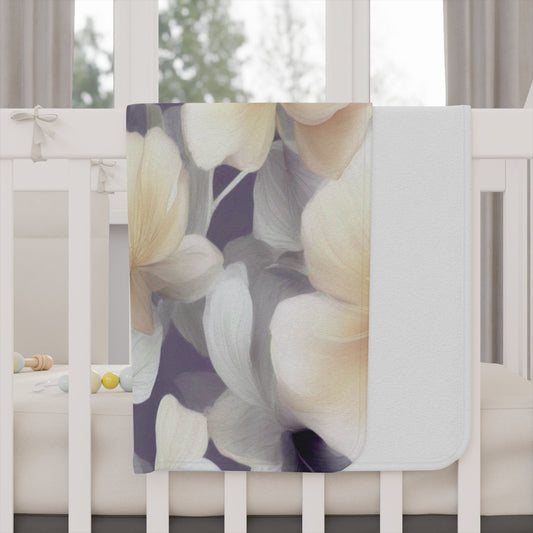 White Blush Floral Bunch Toddler Blanket, 30" x 40"